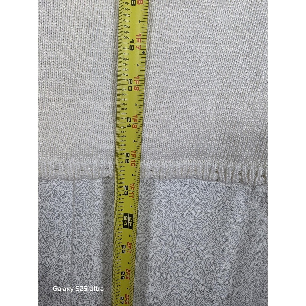 Vintage Alfred Dunner White Embroidered Short Sleeve Knit Cardigan 1X Summer - Picture 7 of 7
